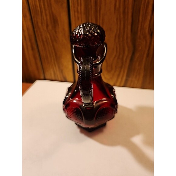 Vintage AVON 1876 Cape Cod Cruet Rubty Red Glass Pitcher Bottle EMPTY - Picture 2 of 8